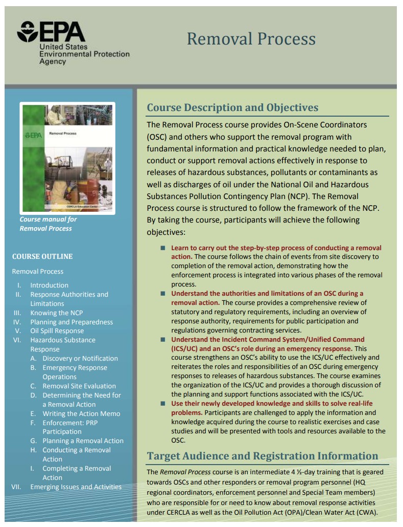 Removal Process course