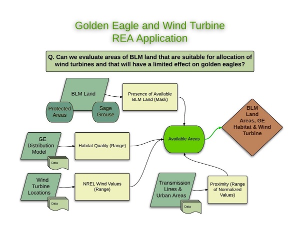 Conceptual Diagram of data needed for wind power and golden eagle analysis
