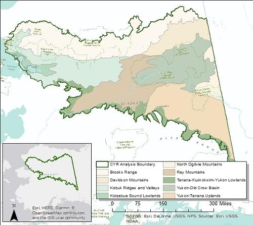 Central Yukon boundary and ecoregion map